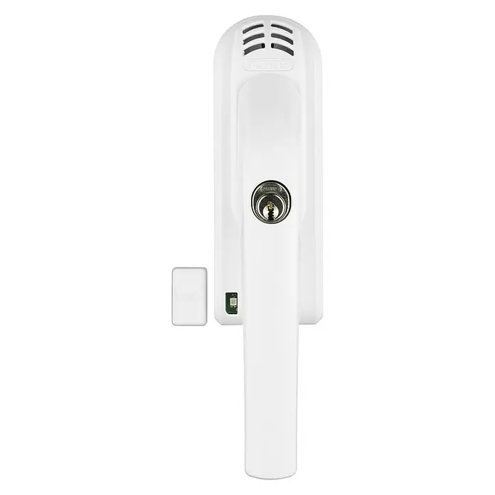 Abus Alarm-Fenstergriff FG 300A - DIN Anschlag: Universell einsetzbar, Weiß, Abschließbar - Vorderansicht