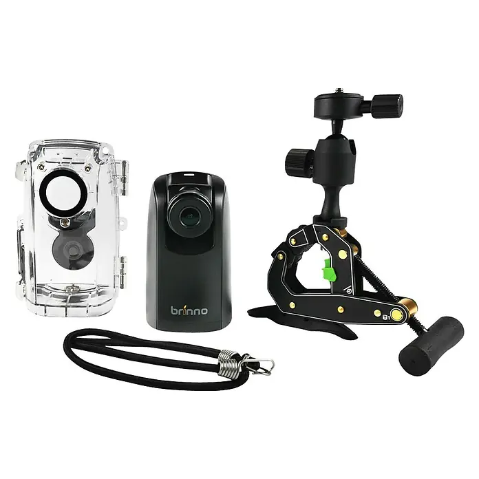Brinno Zeitraffer-Kamera BCC 200 - Auflösung: 1,3 Megapixel, Brennweite: 19 mm (35 mm entsprechend), Bildschirmtyp: 1,44″ TFT LCD - Vorderansicht