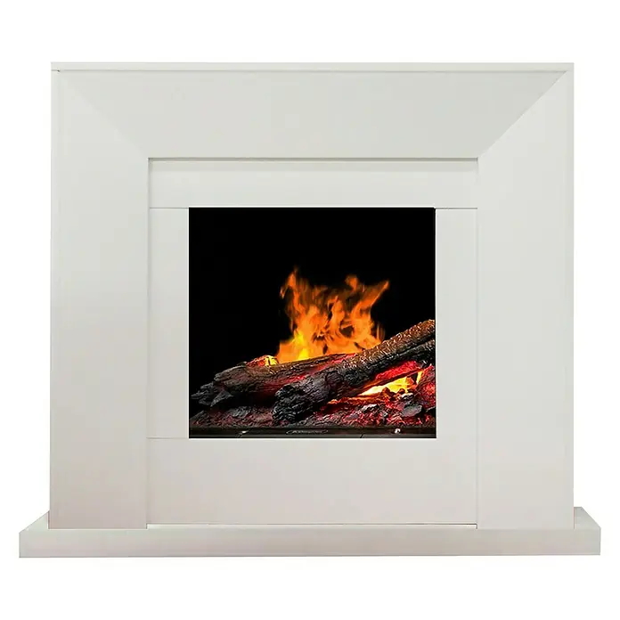 Elektrische haard - Wit, 1.000/2.000 W, 30 x 87 x 90 cm - Vooraanzicht