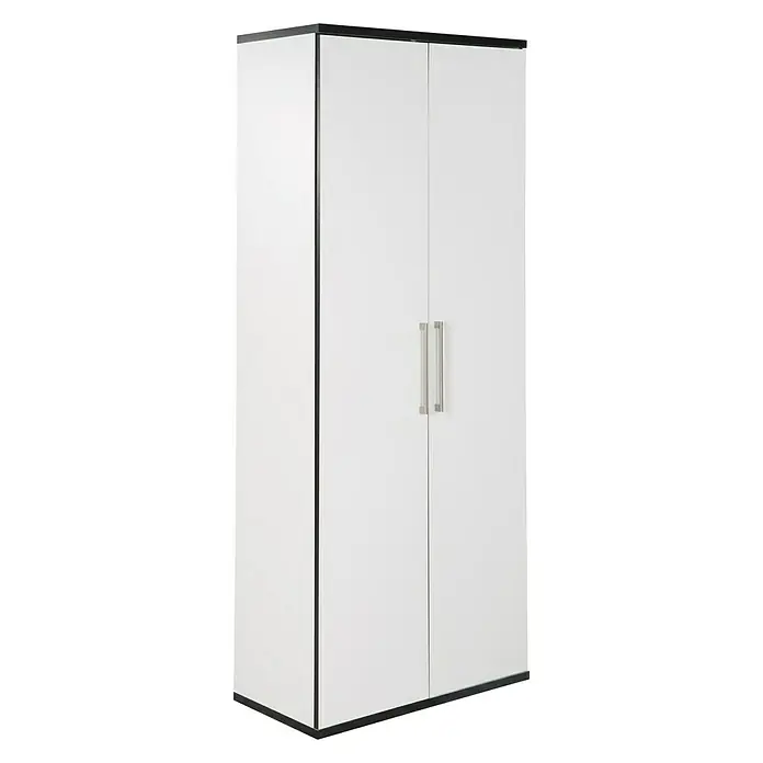 Phönix Chicago Regal - L x B x H: 40 x 80 x 196 cm, Weiß/Schwarz, Traglast: 5 kg/Boden - Anwendungsbeispiel