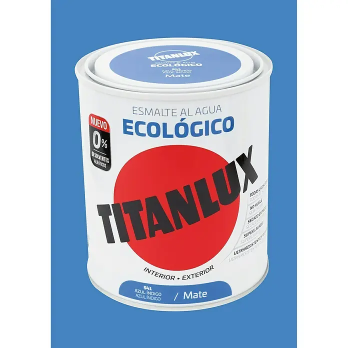 Titanlux Esmalte de color Eco - Azul índigo, 750 ml, Mate