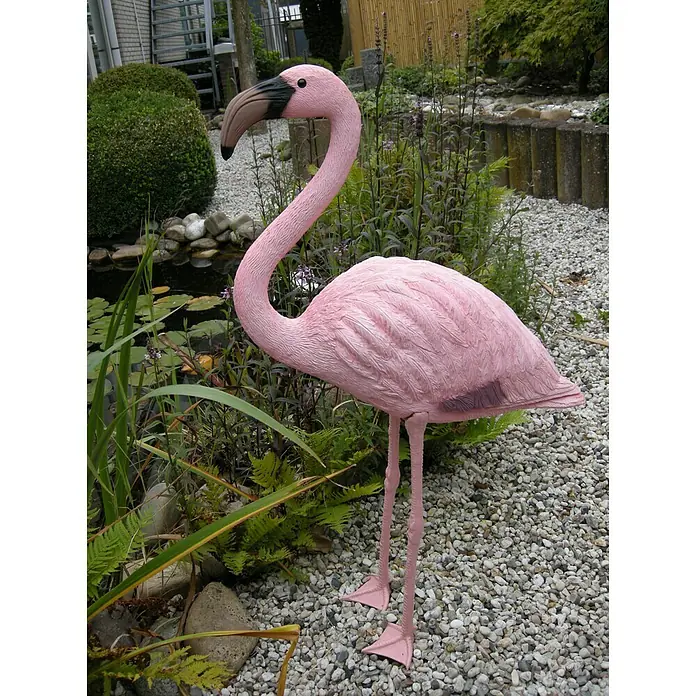Ubbink Dekofigur Flamingo - 24 x 58 x 91,5 cm, Polyresin - Stimmungsaufnahme