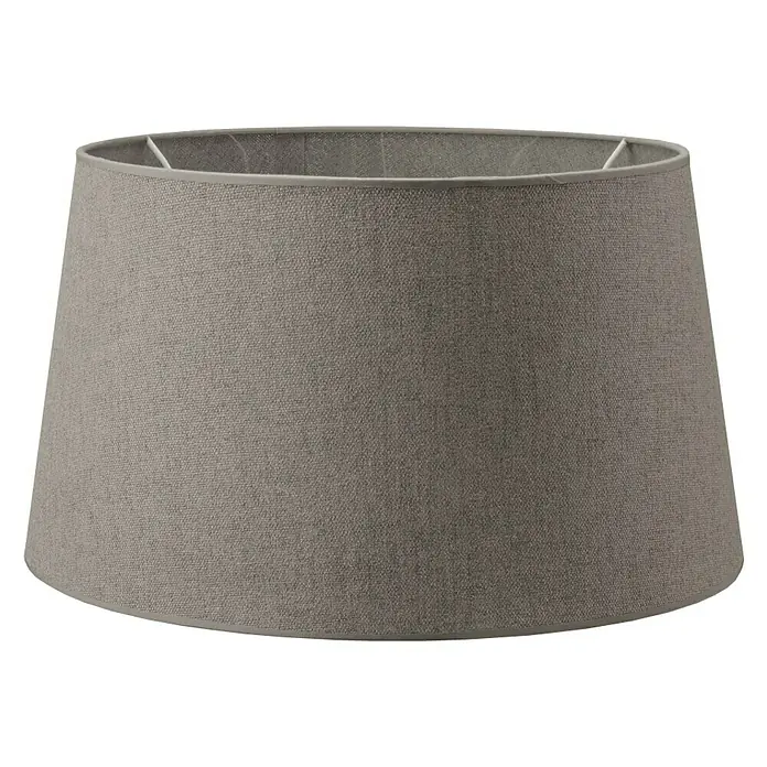 Home Sweet Home Lampenschirm Melrose - Ø x H: 45 x 24 cm, Hellgrau, Stoff, Rund - Vorderansicht