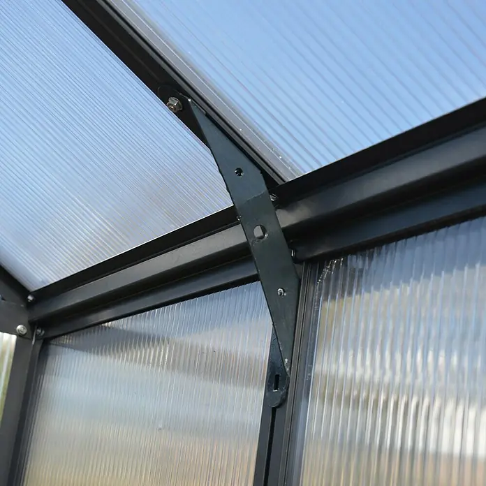Palram – Canopia Gewächshaus Glory 8x16 - 4,83 x 2,44 x 2,68 m, Glasstärke: 10 mm, Polycarbonat