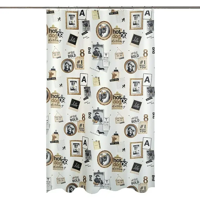 Spirella Cortina de baño textil Pose - An x Al: 180 x 200 cm, Multicolor