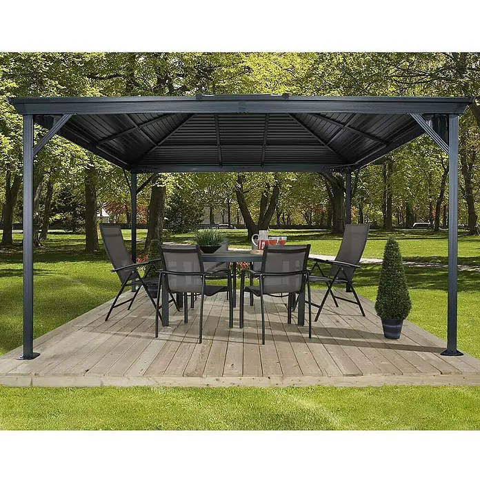 Sojag Pavillon Ventura 10 x 10 - 296 x 296 x 261 cm, Anthrazit - Stimmungsaufnahme