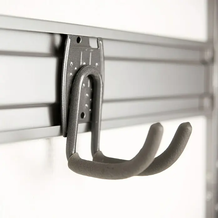 Phönix Wandregal-Set Staxx Garage - L x B x H: 62 x 65 x 223,6 cm, Traglast: 20 kg/Boden, Holzfarben/Grau - Detailaufnahme