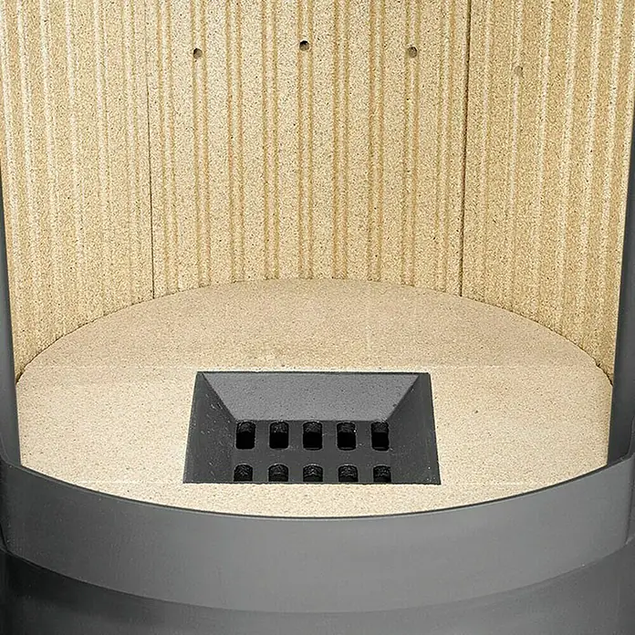 Justus Kaminofen Faro 2.0 - 6 kW, Raumheizvermögen: 124 m³, Material Abdeckung: Speckstein, Schwarz - Detailaufnahme