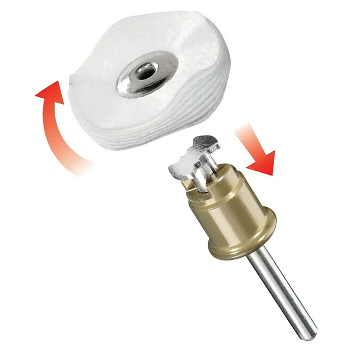Dremel EZ SpeedClic Disco textil para pulir - Diámetro de trabajo: 25 mm - Primer plano
