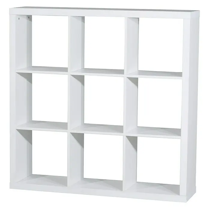 Estantería de madera Kubox 9 huecos - An x Al: 111 x 118 cm, MDF, Blanco
