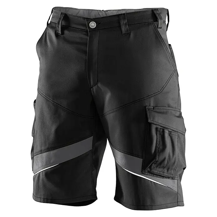 Kübler Activiq Herren-Arbeitsshorts - 48, Schwarz/Anthrazit - Vorderansicht