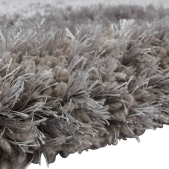 Kayoom Hochflorteppich Macas - Silber, 290 x 200 cm, 100 % Polyester - Detailaufnahme