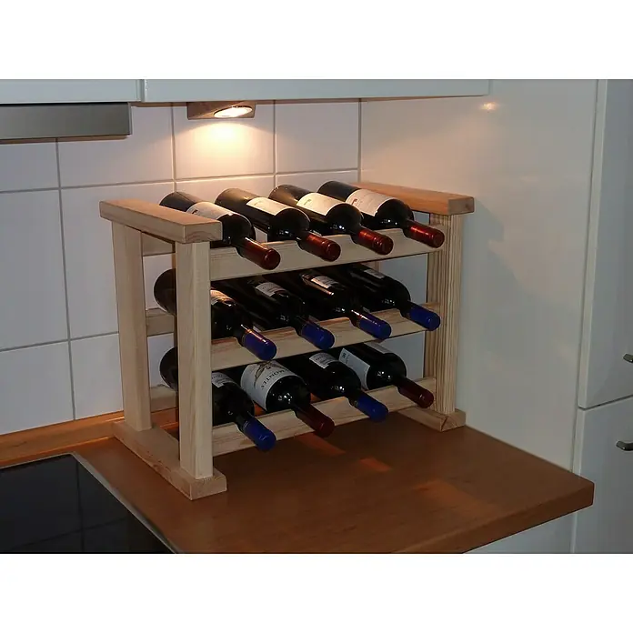 Promadino Weinregal Medoc - 53,8 x 30 x 40 cm, Anzahl Flaschen: 12 Stk. - Stimmungsaufnahme