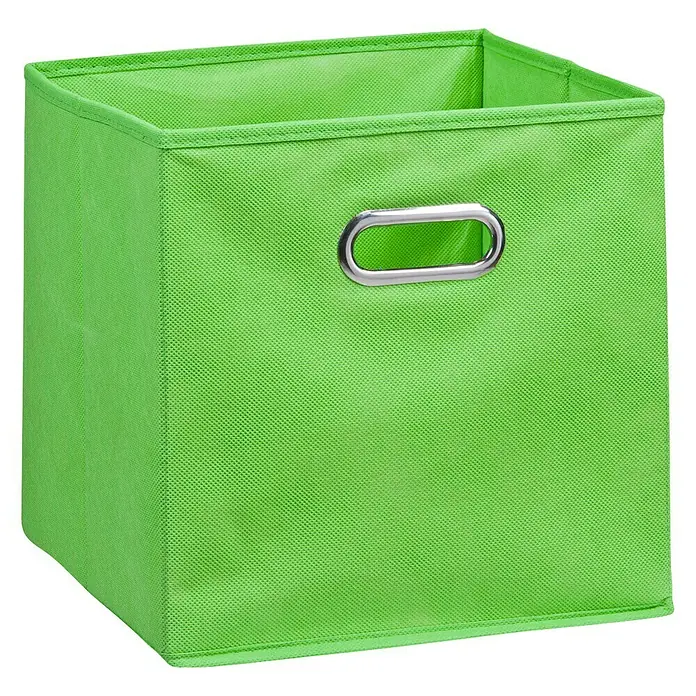 Zeller Present Caja plegable Tela - 32 x 32 x 32 cm, Verde