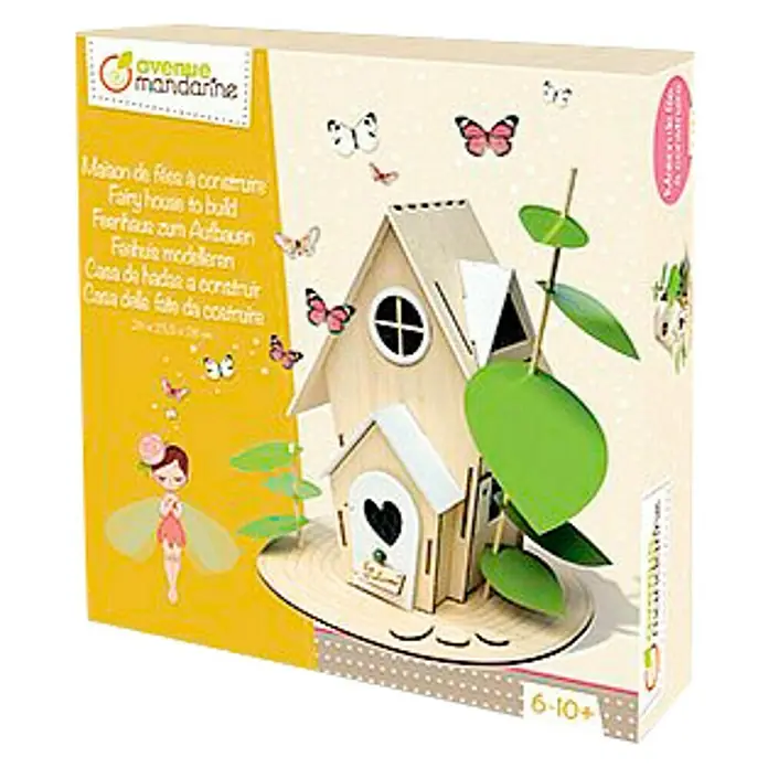Décopatch Pieza decorativa Creatividad Casa Hadas - 1 ud., Madera, 7 x 27 cm