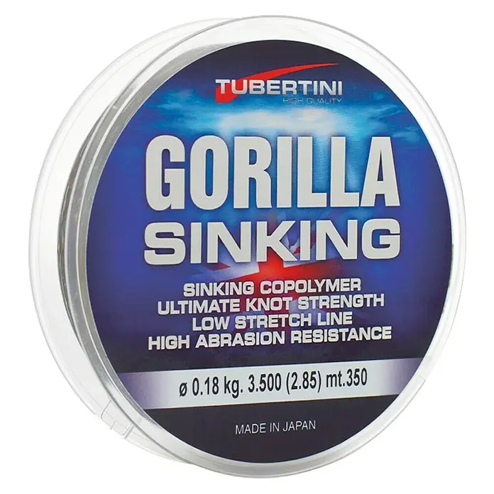 Tubertini Hilo de pesca Gorilla Sinking - Ø x L: 0,18 mm x 350 m, Transparente