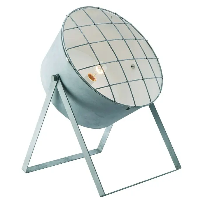 Home Sweet Home Clemento Tischleuchte rund - 60 W, Ø x H: 420 mm x 62 cm, Grau, E27 - Vorderansicht