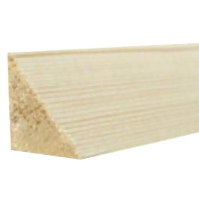 Amco Dreikantleiste - L x B x H: 2,5 m x 30 mm x 30 mm, Fichte, Geschliffen