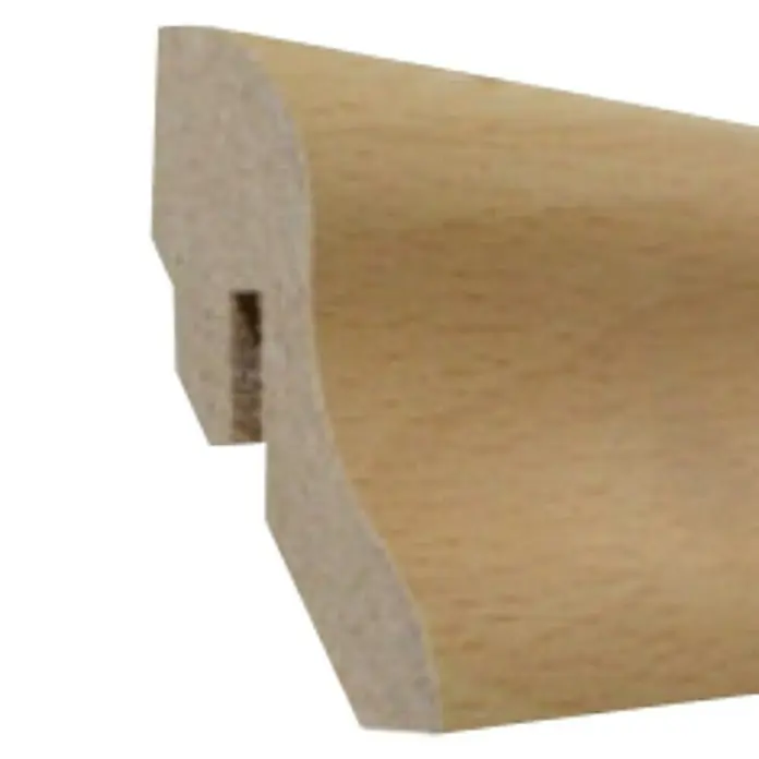 Amco Sockelleiste Clip-Technik - Buche Hell, L x B x H: 2,5 m x 23 mm x 40 mm, Foliert