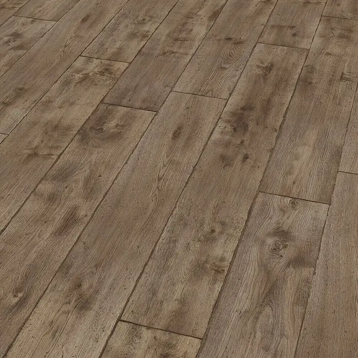 Egger Home Laminaat Vinstra eiken grijs - 1.292 x 192 x 8 mm, Planken - Zijaanzicht links