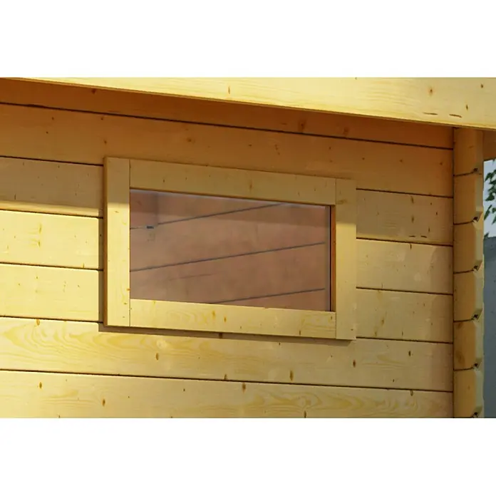 Karibu Fenster-Element - Natur, Kunstglas, 85 x 44 cm - Vorderansicht