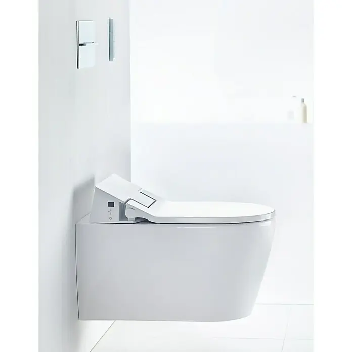 Duravit ME by Starck Wand-WC Typ 2 - Spülrandlos, Ohne Spezialglasur, Spülform: Tief, WC Abgang: Waagerecht, Weiß - Rechte Seitenansicht