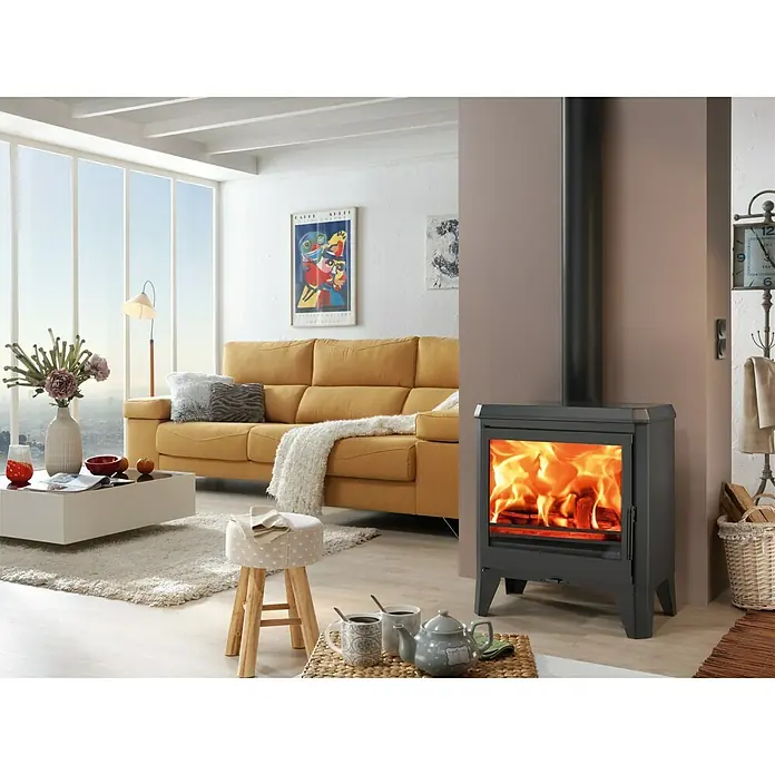 Panadero Estufa de leña Chambery - 7,1 kW, Volumen de calefacción: 280 m³, Antracita