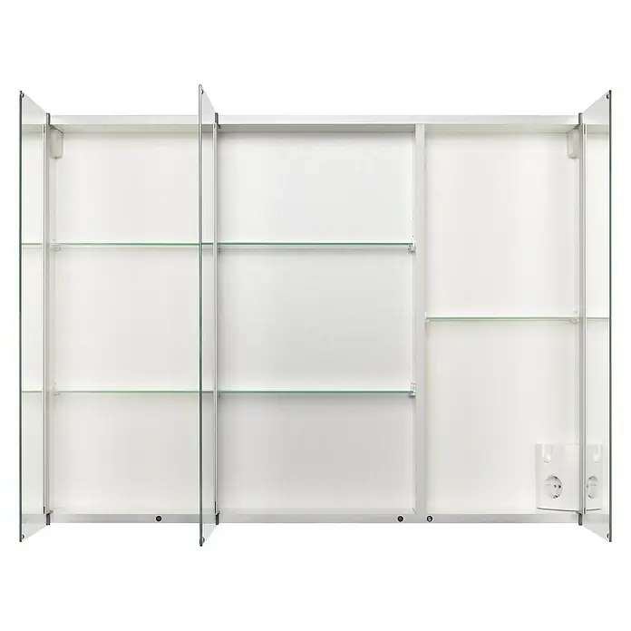 Riva Spiegelschrank Torno - B x H: 120 x 70,5 cm, Mit Beleuchtung, MDF, Aluminium - Detailaufnahme