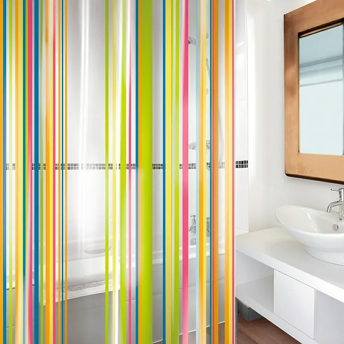 Venus Cortina de baño Peva Tripes - An x Al: 180 x 200 cm, Multicolor