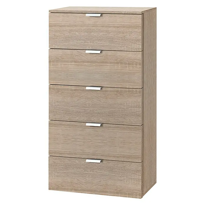 Express Möbel Highboard Solutions - L x B x H: 42 x 50 x 100 cm, Sonoma Eiche, Anzahl Schubladen: 5 Stk. - Linke Seitenansicht