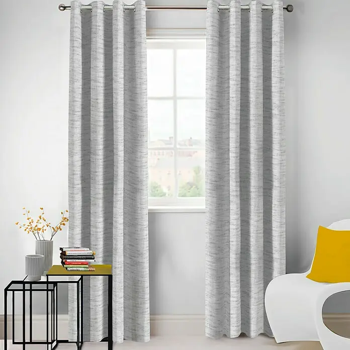 Visillo para ventana Argán - 140 x 250 cm, 100% poliéster, Gris