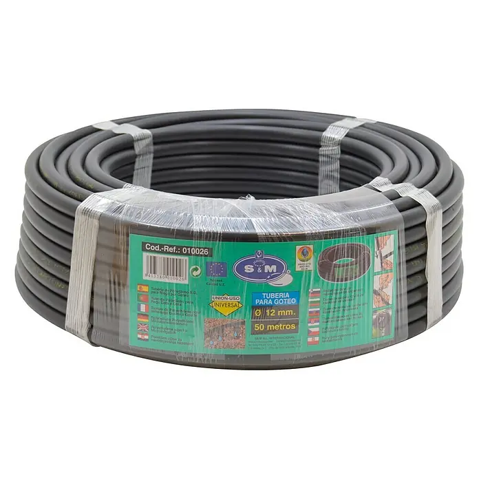 Tubo PE goteo - Ø x L: 12 mm x 50 m, Plástico