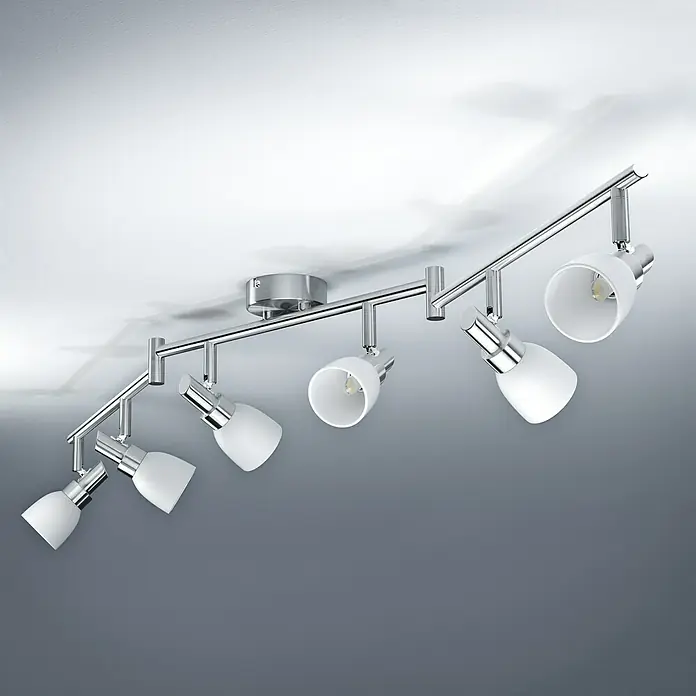 Ledvance LED-Deckenstrahler 827 - 12 W, L x B x H: 125 x 8 x 19,2 cm, Weiß/Silber, Warmweiß - Linke Seitenansicht