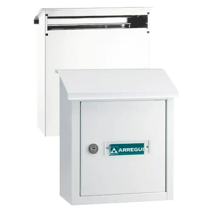 Arregui Buzón de correo V-4091 - Acero, L x An x Al: 24,5 x 12,5 x 30 cm, Blanco