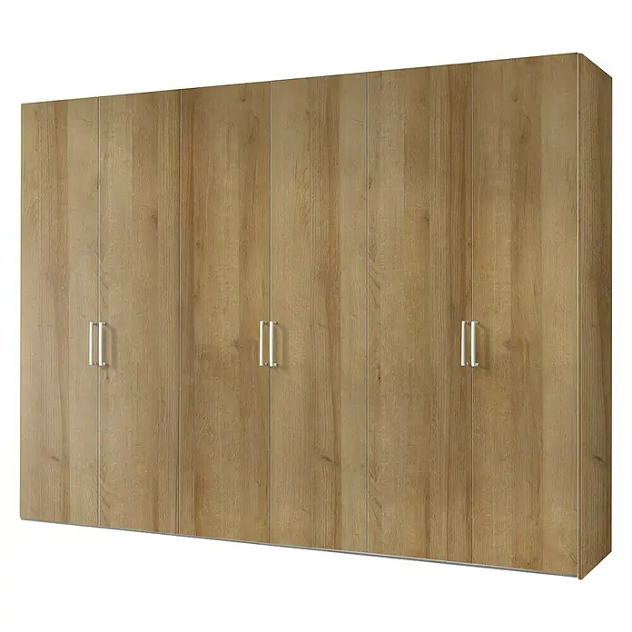 Express Möbel Drehtürschrank Brooklyn - L x B x H: 58 x 300 x 216 cm, Riviera Eiche, Ohne Spiegel - Rechte Seitenansicht