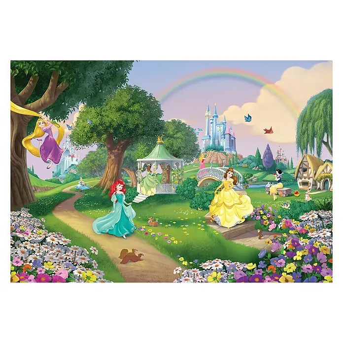 Komar Disney Edition 4 Fototapete Princess Rainbow - 8 -tlg., B x H: 368 x 254 cm, Papier - Draufsicht