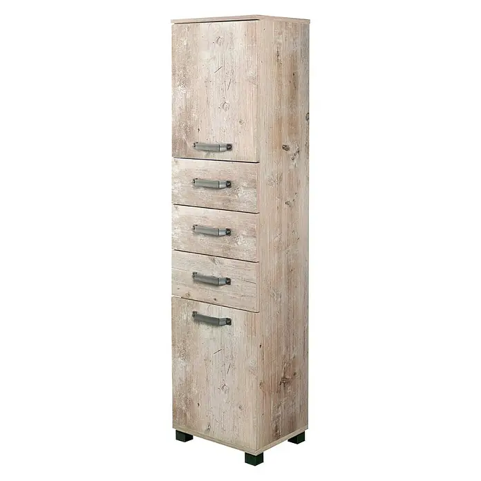 Schildmeyer Milan Hochschrank - 40,5 x 32 x 164 cm, Findus - Diagonale Ansicht