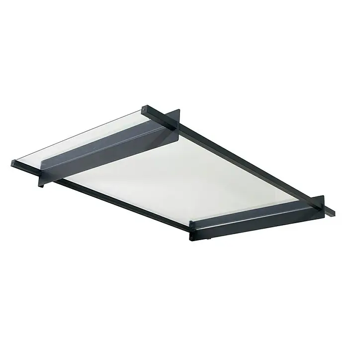 Solid Elements Vordach Louisa - 1.505 x 940 x 140 mm, Farbe Träger: Anthrazitgrau