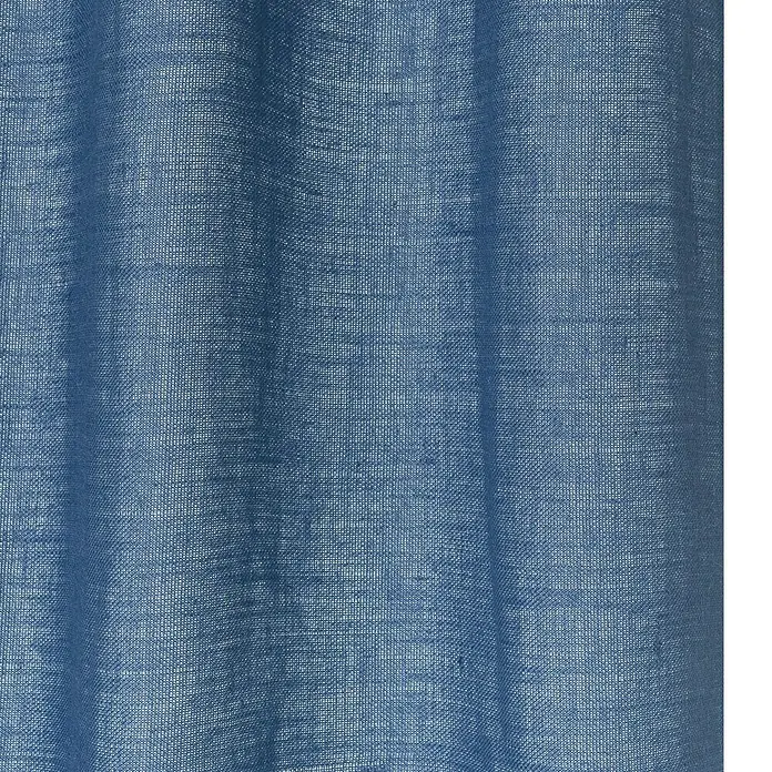 Cortina con ollaos Yute - 140 x 260 cm, Yute tintura, Azul