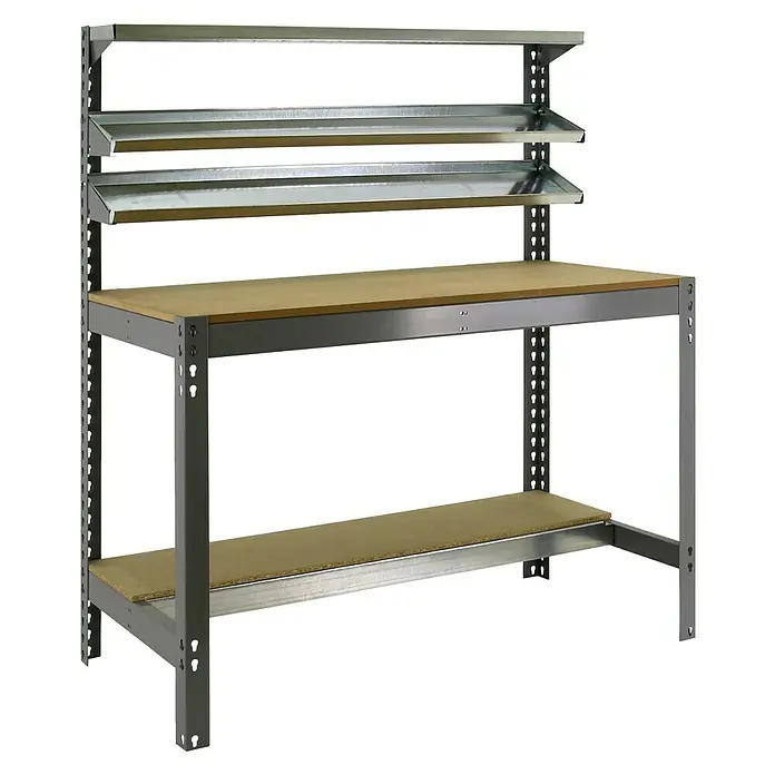 Simonrack Simonwork Werkbank BT-1 900 - L x B x H: 91 x 61 x 144,5 cm, Anzahl Schubladen: 0 Stk., Grau - Ansicht von oben