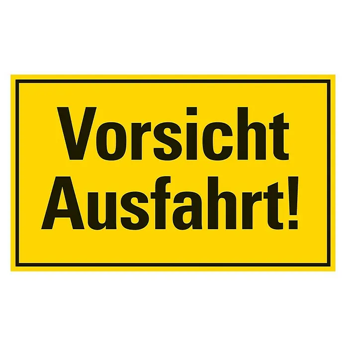 Pickup Hinweisschild - L x B: 33 x 20 cm, Vorsicht Ausfahrt, Selbstklebend