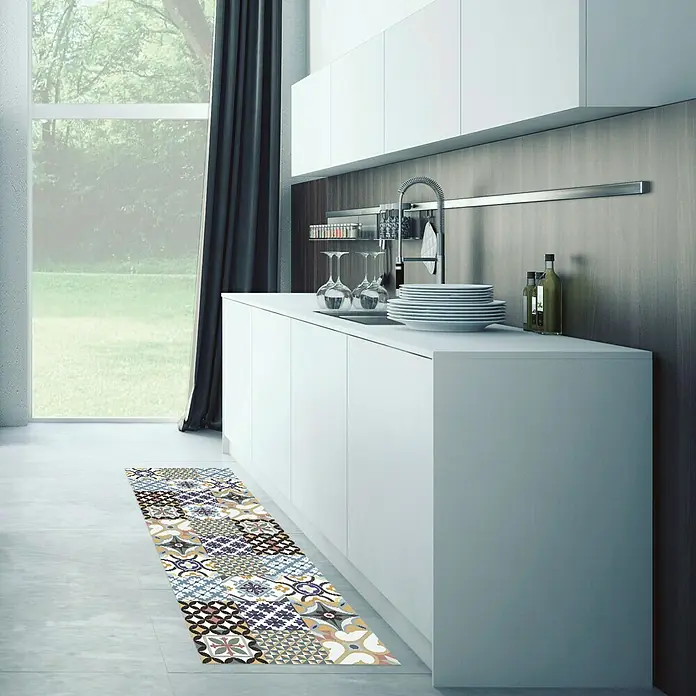 Vinylteppich Croma - Bunt, 200 x 60 cm