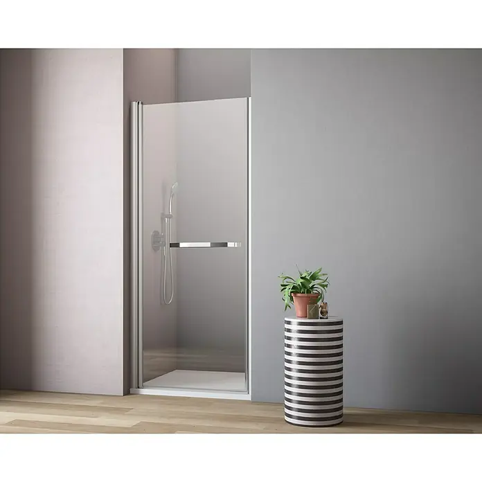 GEO Hit Nischendusche B-N10P - 90 x 202,2 cm, Beschichtet, Stärke: 6 mm, Silber - Vorderansicht
