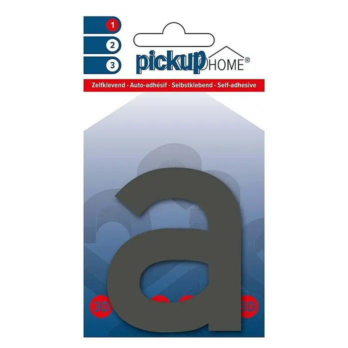 Pickup 3D Home Kućni broj Rio - Visina: 10 cm, Motiv: a, Sive boje, Plastika, Samoljepljivo