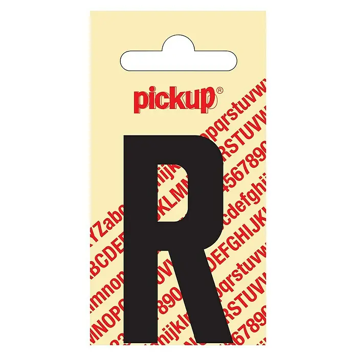 Pickup Naljepnica - Motiv: R, Crne boje, Visina: 60 mm