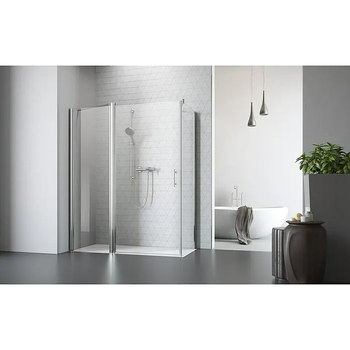 Camargue Vario Vrata tuš kabine S1 - 75 x 195 cm, Premazano, Debljina: 6 mm, Srebrne boje - Živopisni prikaz