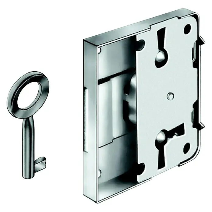 Stabilit Brava sa zasunom - Dimenzije jezička: 30 mm, Poniklano - Pogled sprijeda