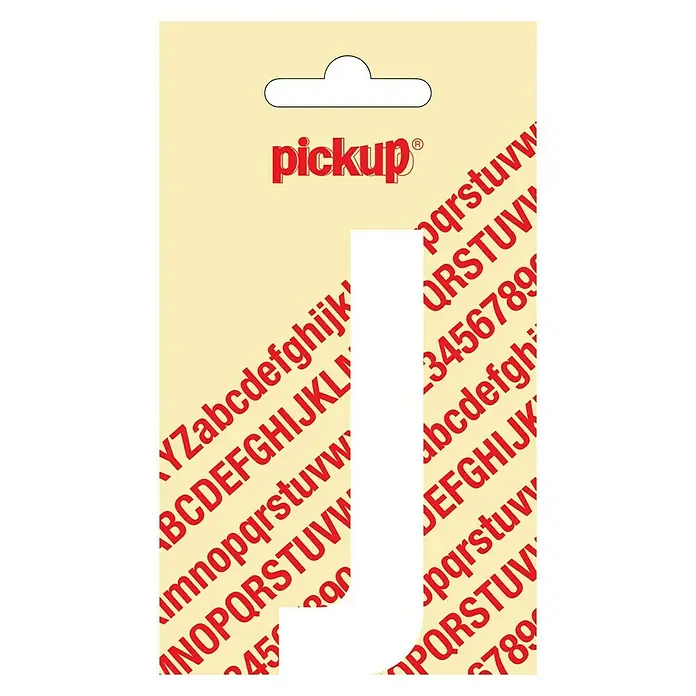 Pickup Naljepnica - Motiv: J, Bijele boje, Visina: 90 mm