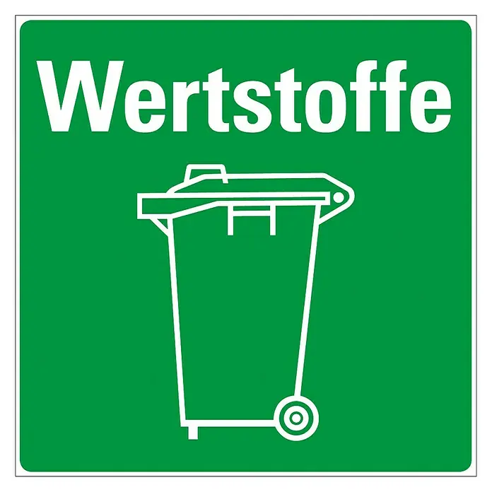 Pickup Aufkleber - Motiv: Wertstoffe, L x B: 140 x 140 mm