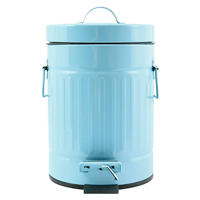 MSV Habana Cubo con pedal - 3 l, Azul, Redonda, Metal